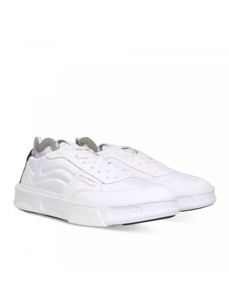 Sneakersy Fessura skórzane białe