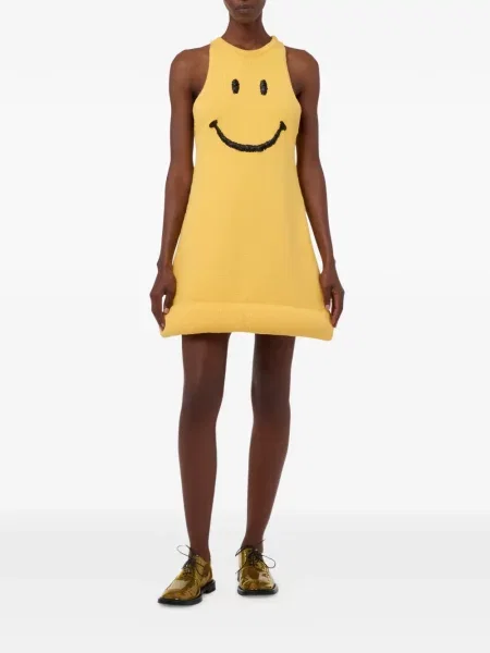 Rochie mini Moschino cu broderie galben