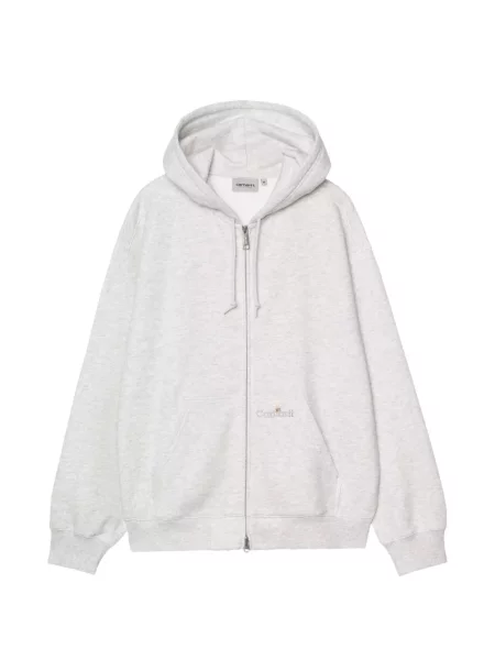 Kapucnis melegítő felső Carhartt Wip autogrammal szürke