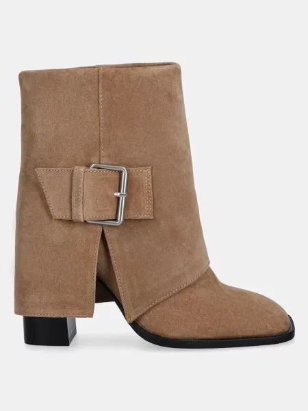 Замшевые утепленные ботинки Answear.lab бежевые