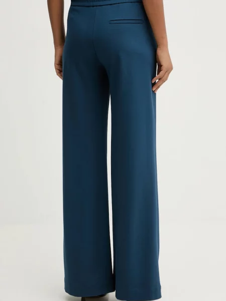 Patrizia Pepe Szövet nadrág Wide Leg kék