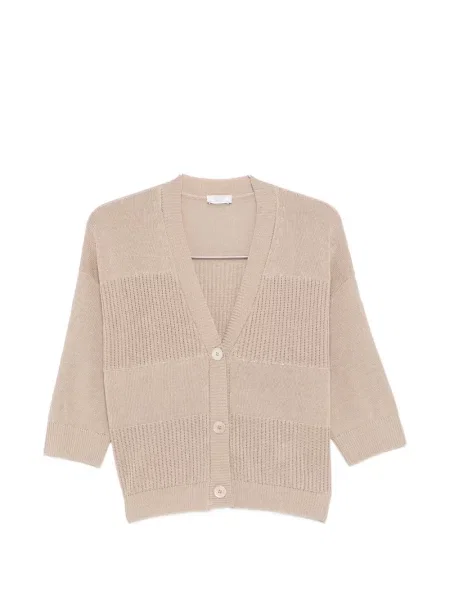 Kardigan Peserico z dekoltem w serek prążkowany