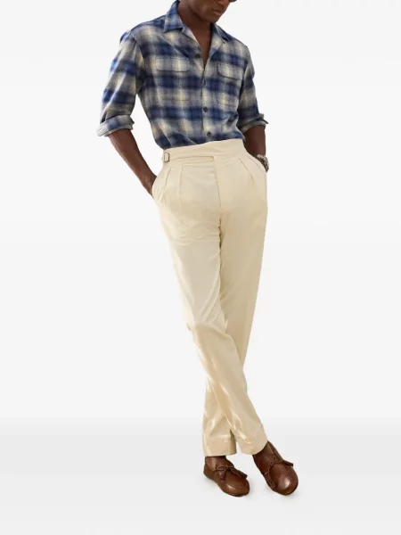Καρό με κολάρο πουκάμισο Ralph Lauren Purple Label με σχέδιο μπλε