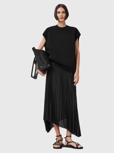 AllSaints rochie si pulover LEIA negru