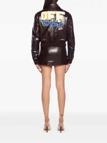 Fustă Off-white cu broderie alb