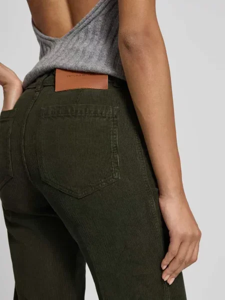 Spodnie sztruksowe o szerokim kroju z wysokim stanem Victoria Beckham