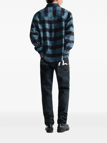 Blugi Evisu cu imagine albastru