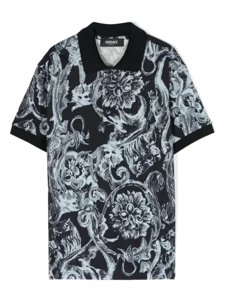 Koszulka polo dziecięca Versace niebieska