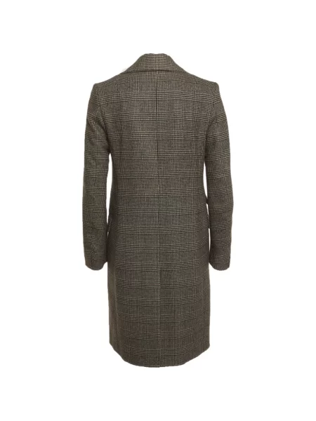 Παλτό Allsaints houndstooth διπλόκουμπα γκρι