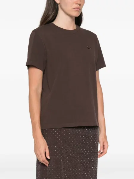 Tricou Maje cu broderie maro