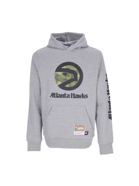 Bluza z kapturem Mitchell & Ness z kapturem szara
