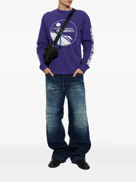 Tričko Dsquared2 fialová