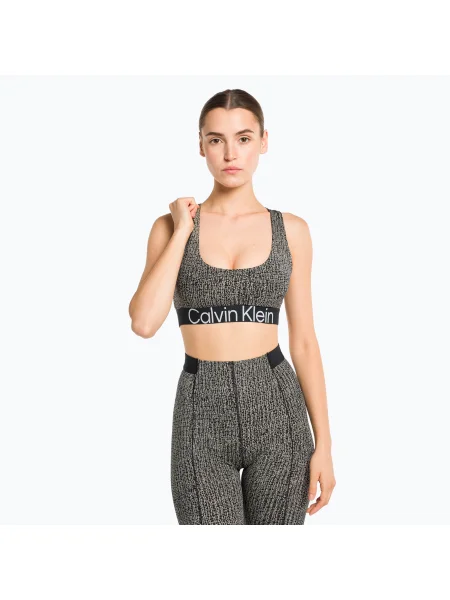 Olcsóbban. Calvin Klein Medium Support sokkoló nyomtatott fitness melltartó. Méret: XL fekete