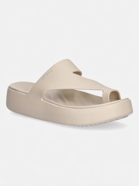Japonke Crocs Getaway Platform Toe Loop bež