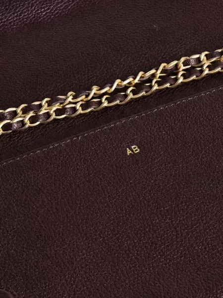 Шкіряний клатч Zadig&voltaire фіолетовий