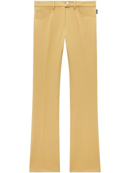 Pantaloni Courreges cu talie joasă galben