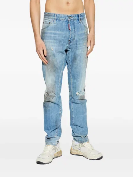 Pantaloni Dsquared2 rupți albastru