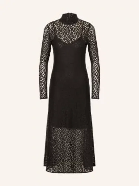 Suncoo Sukienka Z Koronki Ciara schwarz czarna