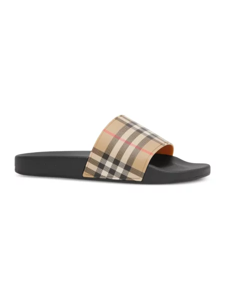 Klapki Burberry beżowe