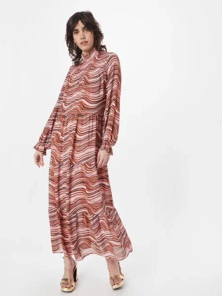 MOSS COPENHAGEN Rochie Panthea portocaliu deschis / portocaliu închis roz