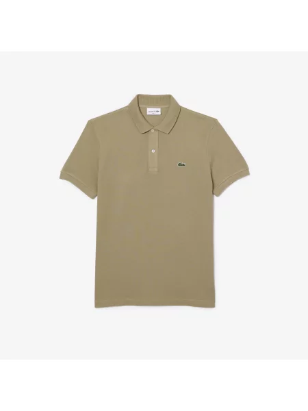 Lacoste Koszulka Polo Slim Fit Petit Piqué beżowa