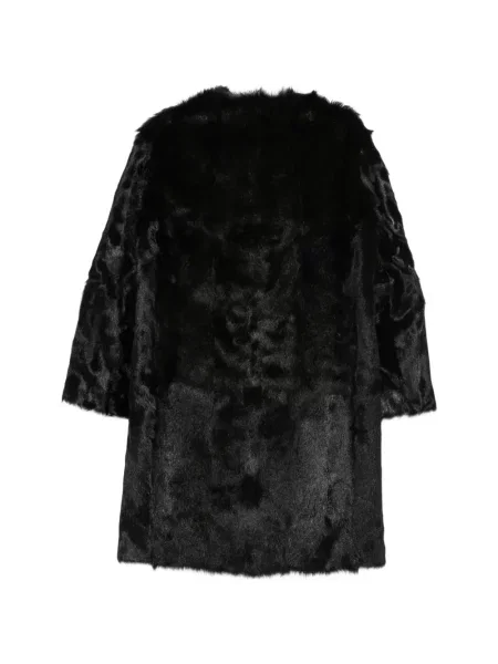 Palton Jil Sander cu decolteu în V negru