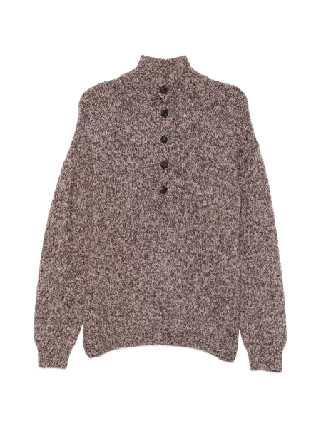Cardigan Arovescio tricotate maro