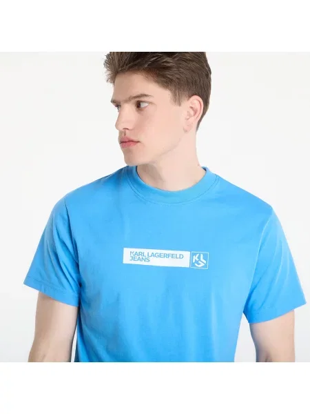Тениска Karl Lagerfeld Jeans Slim Graphic Tee Azure Blue XL синьо