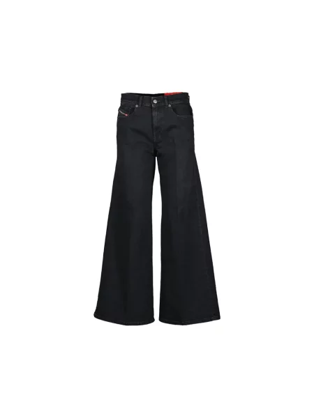 Szerokie jeansy Diesel czarne