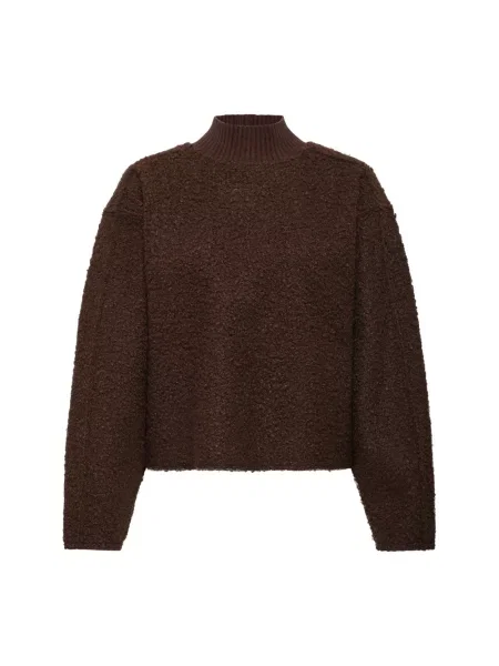 Sweter z golfem Ichi do golfa brązowy
