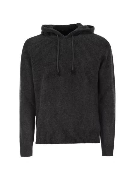 Пуловер Tagliatore с качулка сиво