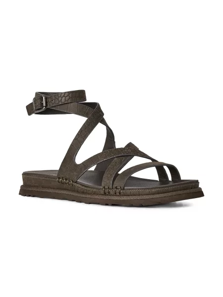 Кожаные босоножки Ugg на запах