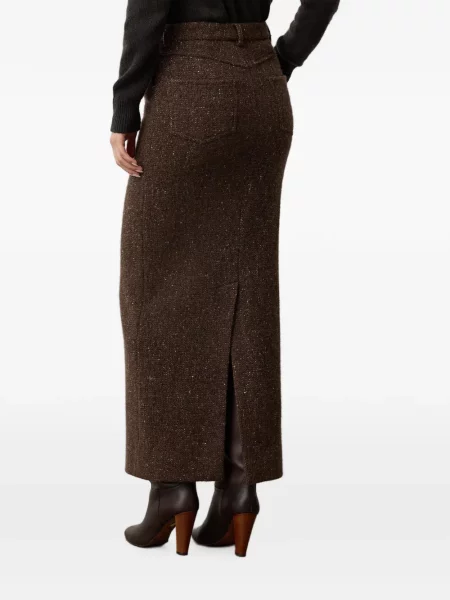 Satenske rukavice Polo Ralph Lauren s vezom s vezicama smeđa
