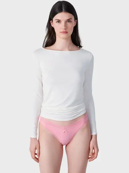 Стрінги Etam з високою посадкою рожеві