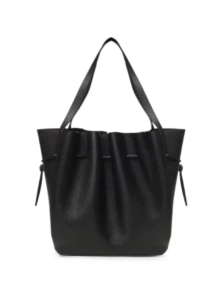 Δερμάτινη τσάντα shopper Yuzefi μαύρο