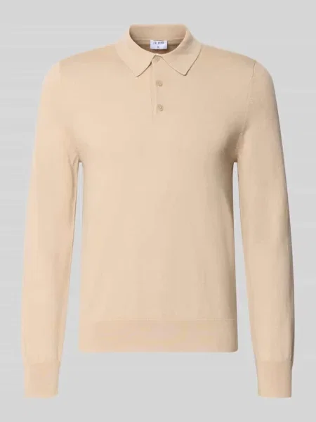 Koszulka polo o kroju regular fit z mieszanki wełny Filippa K beżowa