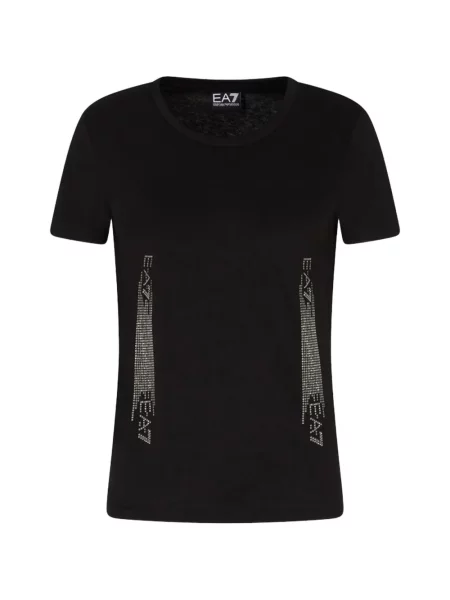 Stras scurt tricou Ea7 Emporio Armani negru