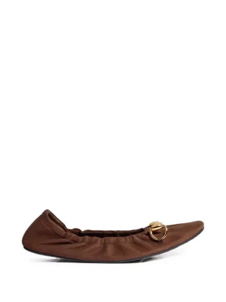 Balerini Gucci din piele maro