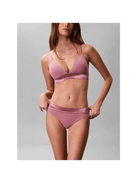 Trojuholníková podprsenka Calvin Klein Jeans fialová