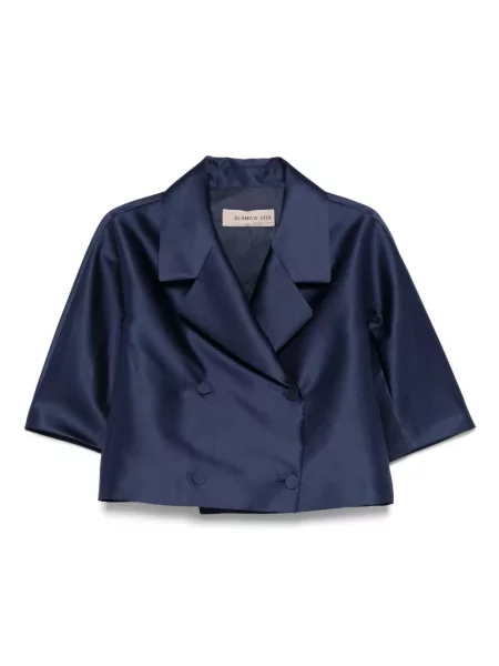 Satynowa marynarka Blanca Vita niebieska