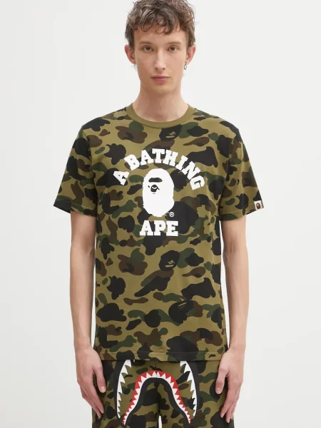 A Bathing Ape tricou din Camo College