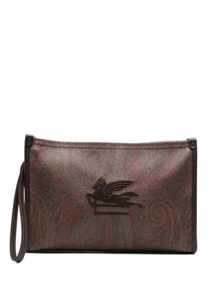 Geantă Etro cu model paisley maro