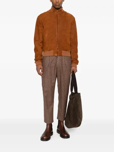 Pantaloni Eleventy cu model pepito conici maro