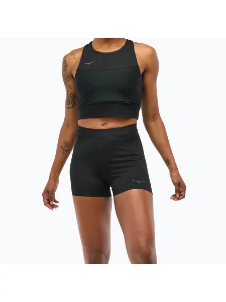 Pantaloni scurți de alergare pentru femei HOKA Novafly 3" Knit black negru