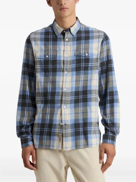 Cămașă Woolrich în carouri albastru