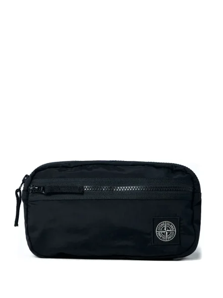 Curea Stone Island cu strasuri negru