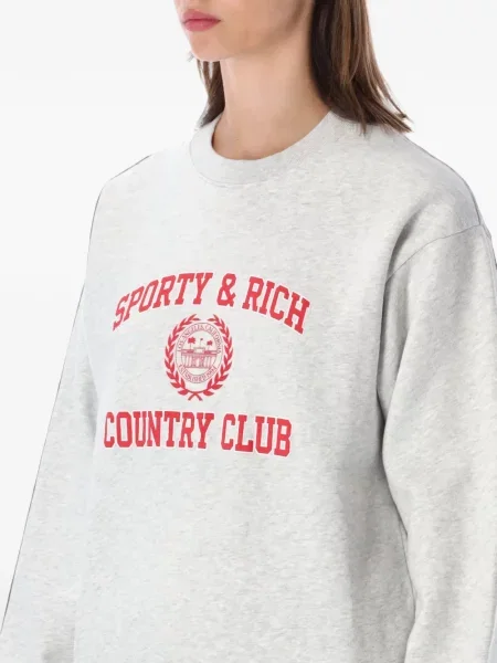 Суитчър Sporty & Rich с принт сиво