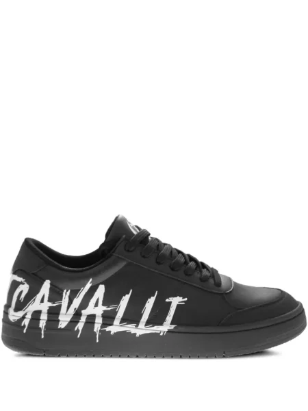 Sneakerși Just Cavalli cu imagine negru