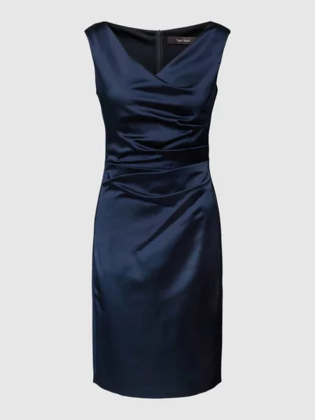 Sukienka koktajlowa Vera Mont do kolan fioletowa