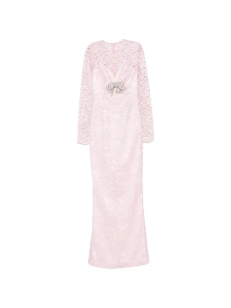 Rochie Silk Love & Lace cu funde de mătase roz